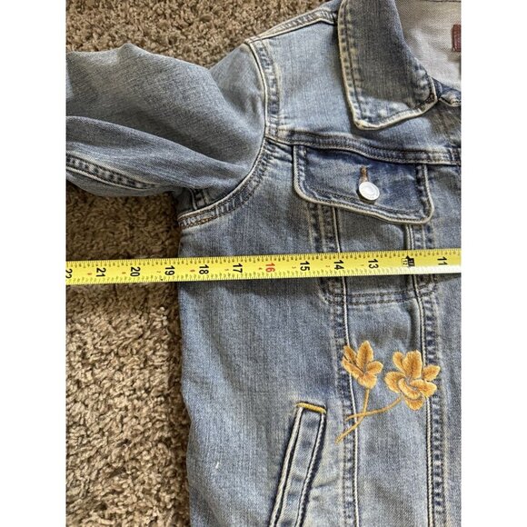 RALPH LAUREN Patch Regal Crest Denim Truckers Jacket Boho Preppy Edgy Street 4 - Picture 8 of 9